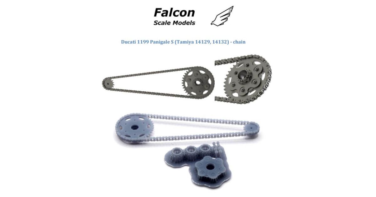 Falcon Scale Models FSM36 Chain set for 1/12 scale models Ducati 1199 ...