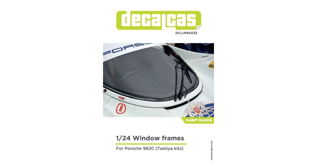 Decalcas MSK033 Window frame pre-cut paint masks for 1/24 scale models ...