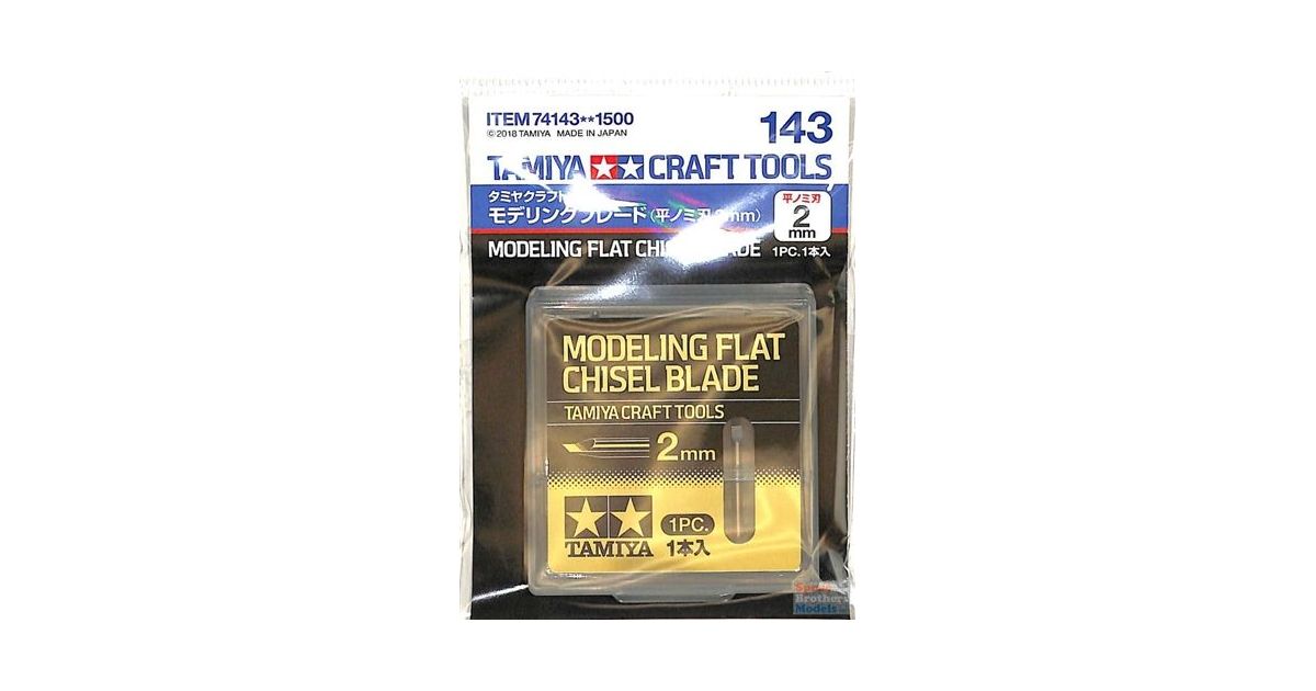 Tamiya 74143 Modeling Flat Chisel Blade 2mm