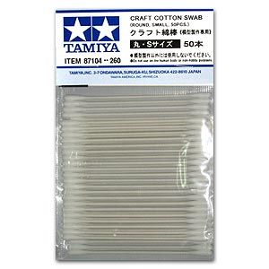 Tamiya 87104 Craft Cotton Swab(Round, Small, 50pcs)