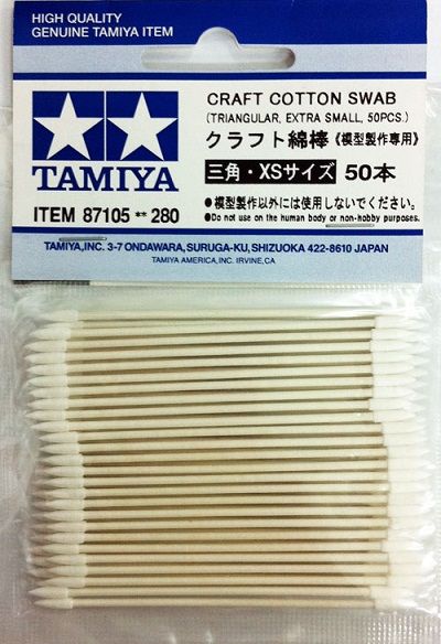 Tamiya 87105 Craft Cotton Swab(Triangular, Extra small, 50pcs)