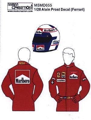 MSM Creation MSMD055 1/20 Alain Prost Decal (Ferrari)