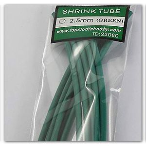 Top Studio TD23080 2.5 mm Shrink Tube (Green)