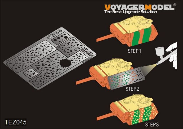 Voyager Model TEZ045 German AFV Disc pattern camouflage masking stencil