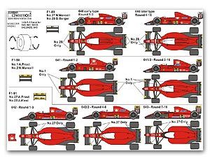 MSM Creation MSMD094 Full decals for 1/24 Ferrari (F189) 640, (F190) 641, 641/2, (F191) 642, 643