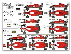 MSM Creation MSMD095 Full decals for 1/20 Ferrari (F189) 640, (F190) 641, 641/2, (F191) 642, 643