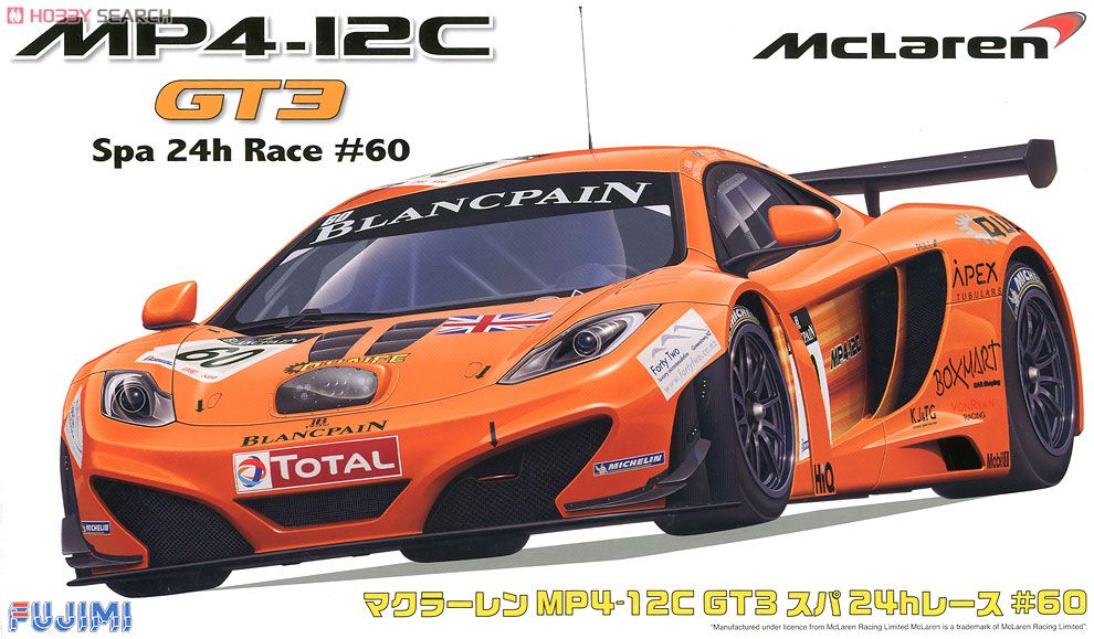 Fujimi 12570 McLaren MP4/12C GT3 Spa 24 Hours race #60
