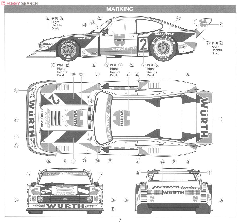 Tamiya 24329 Ford Zakspeed Capri Gr.5