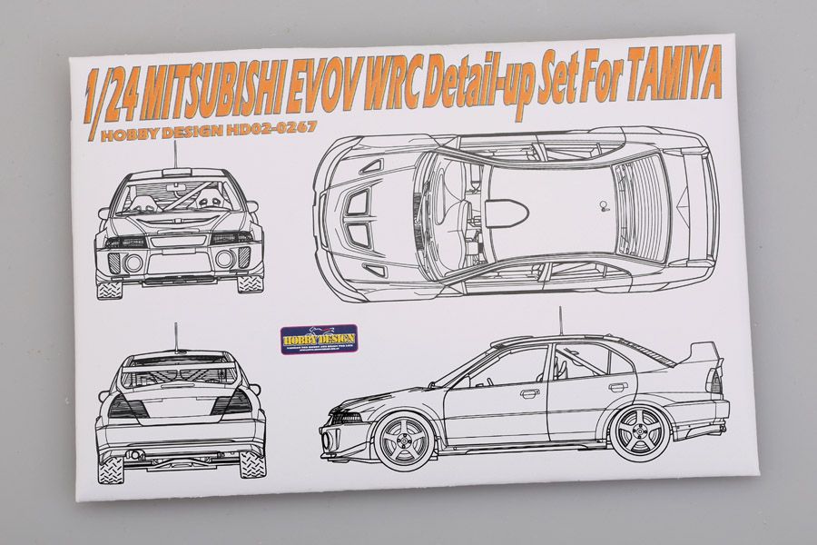 Hobby Design 02-0267 Mitsubishi EVO V WRC Detail-up Set For Tamiya