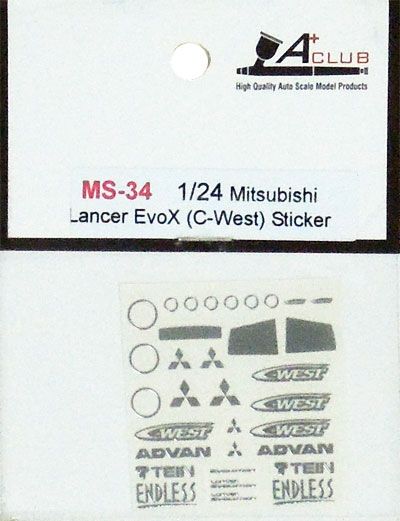 A+Club MS-034 Mitsubishi Lancer EvoX (C-West) Sticker