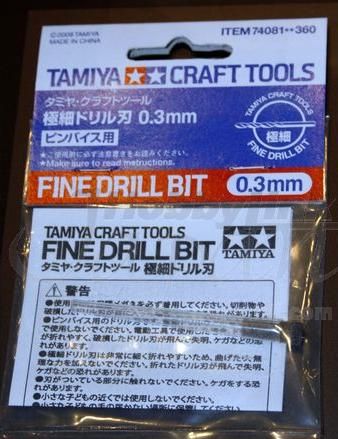 Tamiya 74081 Fine Drill Bit 0.3mm