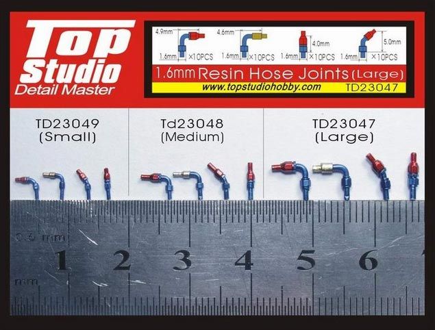 Top Studio TD23047 1.6mm Resin Hose Joints (Large)