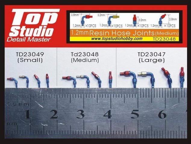 Top Studio TD23048 1.2mm Resin Hose Joints (Medium)