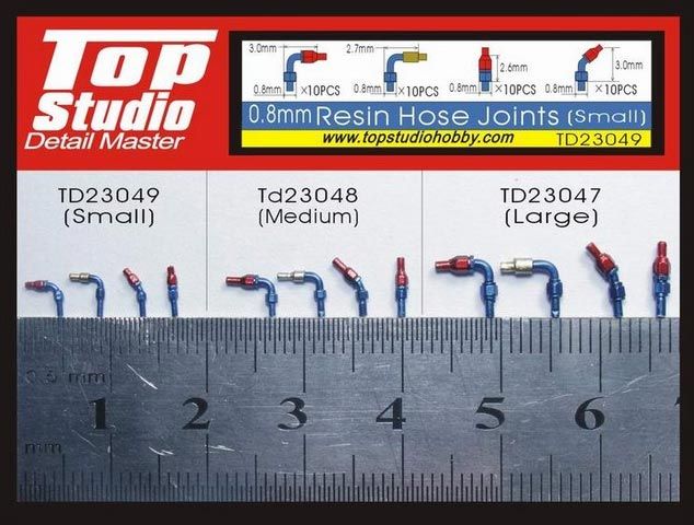 Top Studio TD23049 0.8mm Resin Hose Joints (Small)