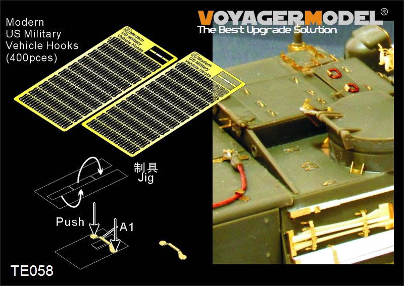 Voyager Model TE058 Modern US Military Vehicle Hooks (400pces)