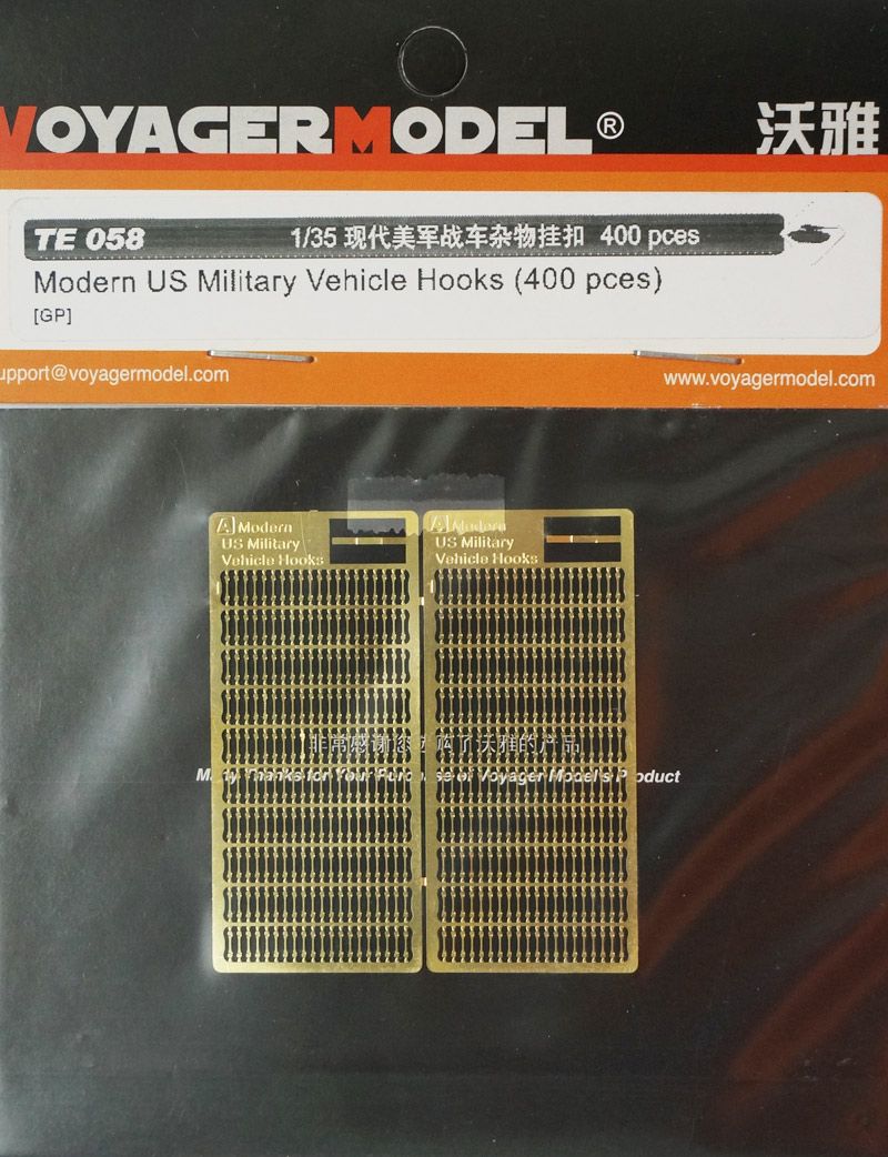 Voyager Model TE058 Modern US Military Vehicle Hooks (400pces)