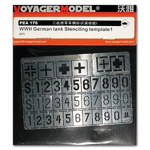 Voyager Model PEA176 WWII German Tank Stenciling Template 1