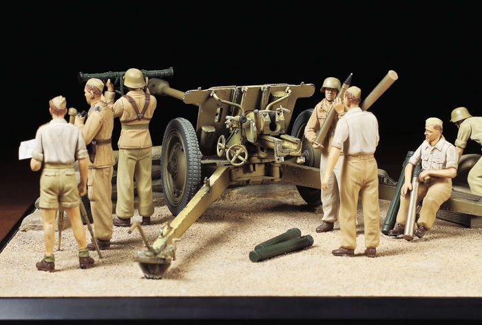 Tamiya 32408 German 7.62cm Anti-Tank Gun PAK36(r) North African Diorama Set