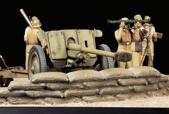 Tamiya 32408 German 7.62cm Anti-Tank Gun PAK36(r) North African Diorama Set