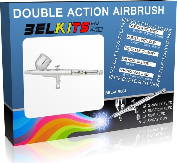 Belkits BELAIR004 Gravity Feed Double Action Airbrush