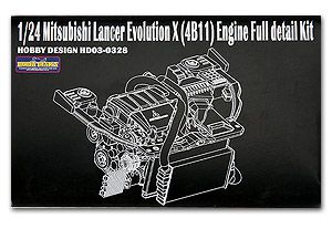 Hobby Design HD03-0328 Mitsubishi Lancer Evolution X (4B11) Engine Full detail Kit