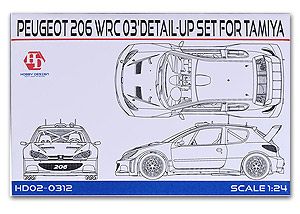 Hobby Design 02-0312 Peugeot 206 WRC 03 Detail-UP Set For T