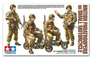 Tamiya 35337 British Army Airborne soldiers small motorcycle Set