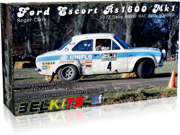 Belkits BEL007 Ford Escort RS1600 Mk1 1972 Daily Mirror RAC Rally Winner