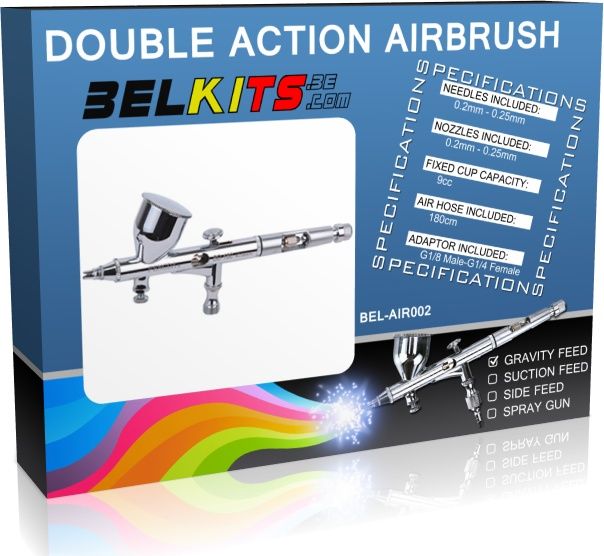 Belkits BELAIR002 Gravity Feed Double Action Airbrush