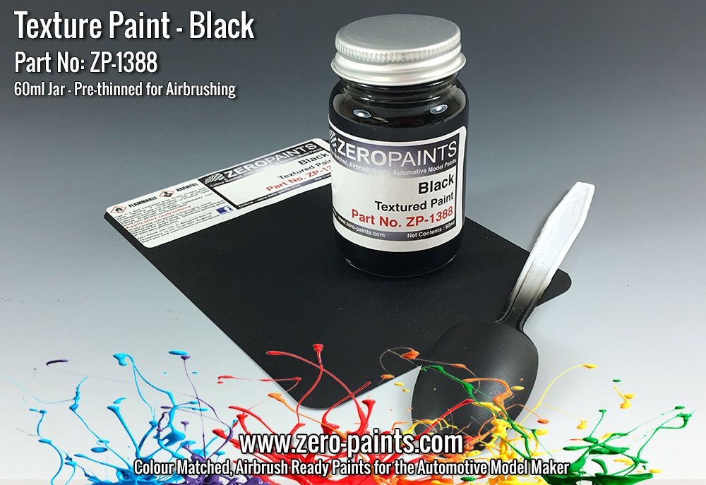 ZERO Paint ZP-1388 Black Textured Paint - 60ml (Engines, Interiors etc) ZERO Paint ZP-1388 Black Textured Paint - 60ml (Engines, Interiors etc)