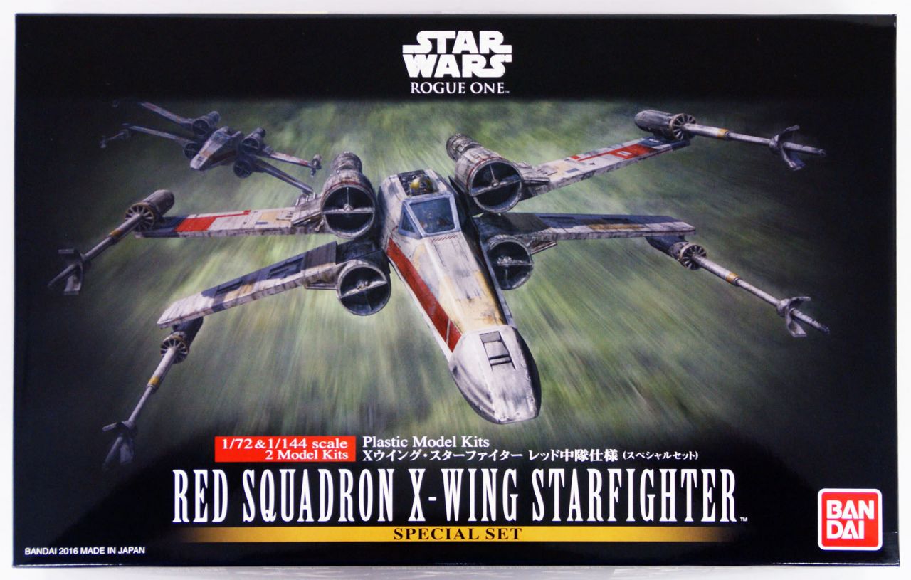 Bandai 0210522 Star Wars Red Squadron X-Wing Star Fighter (1/72 & 1/144, 2 Models)