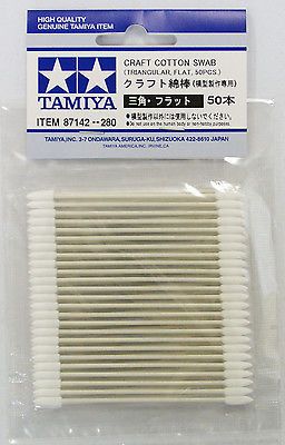 Tamiya 87142 Craft Cotton Swab Triangular Flat (50 pcs.)