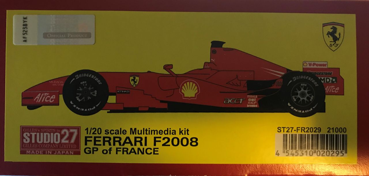 Studio 27 FR2029 Ferrari F2008 GP F1 France Studio 27 FR2029 Ferrari F2008 GP F1 France