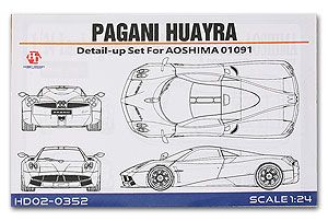 Hobby Design 02-0352 Pagani Huayra Detail-UP Set For Aoshima