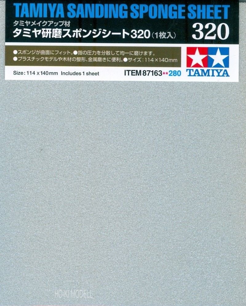Tamiya 87163 Sanding Sponge Sheet 320
