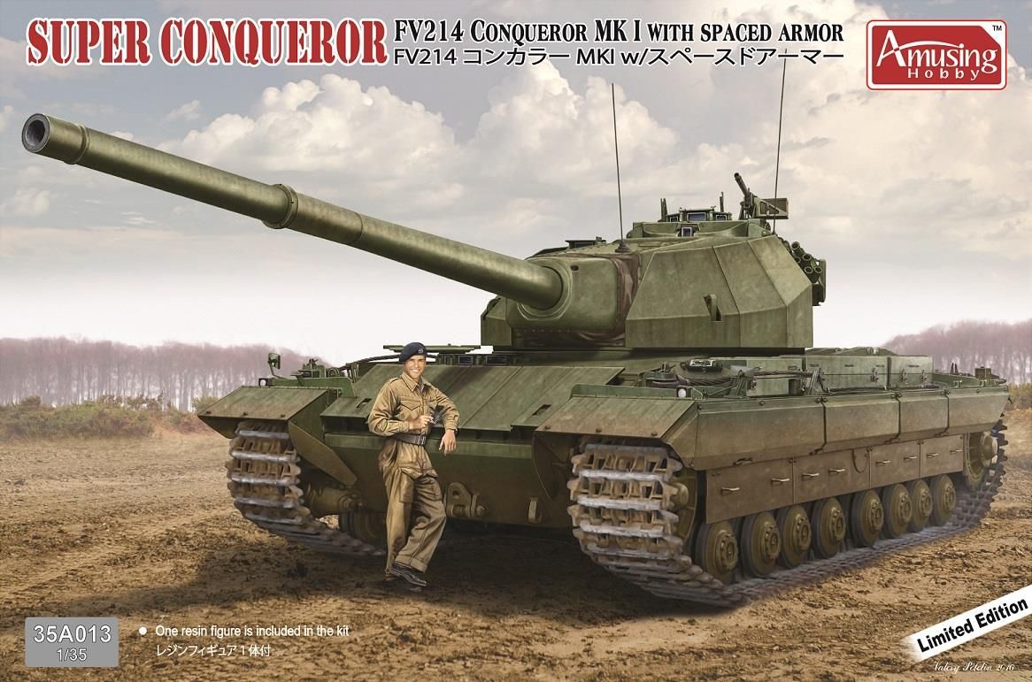 Amusing Hobby 35A013 Super Conquerer FV214 Conqueror Mk I With Spaced Armour. (Limited Ed)