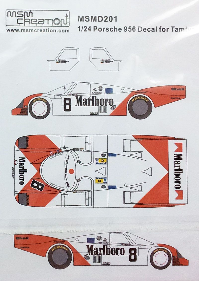 MSM Creation MSMD201 Porsche 956 1983 Le Mans #8 for Tamiya