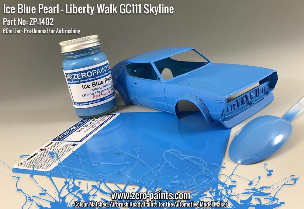 ZERO Paint ZP-1402 Ice Blue Pearl Paint for Liberty Walk GC111 Skyline (Ken Mary) ZERO Paint ZP-1402 Ice Blue Pearl Paint for Liberty Walk GC111 Skyline (Ken Mary)