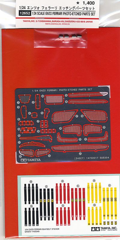 Tamiya 12652 Enzo Ferrari Etching Parts with windows mask