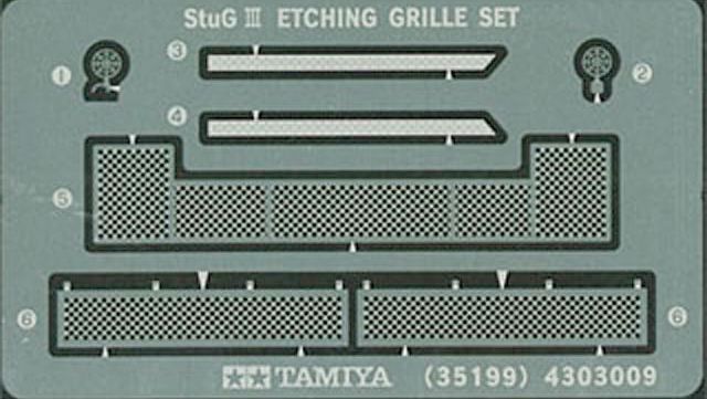 Tamiya 35199 STUG III Photo-Etched Grilee set