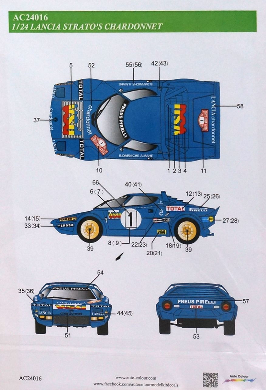 Auto Colour 24016 Lancia Stratos Chardonnet