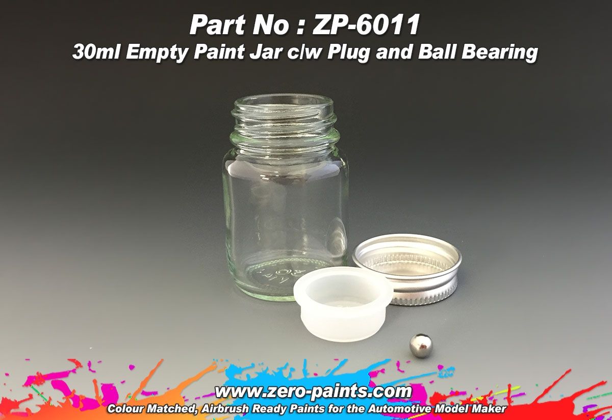 ZERO Paint ZP-6011 6x30ml Glass Jars for Paints ZERO Paint ZP-6011 6x30ml Glass Jars for Paints