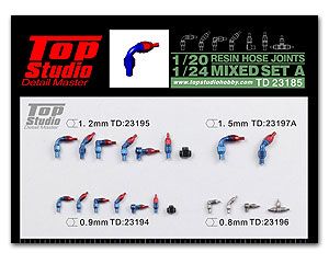 Top Studio TD23185 1/20-1/24 resin hose joints mixed set A
