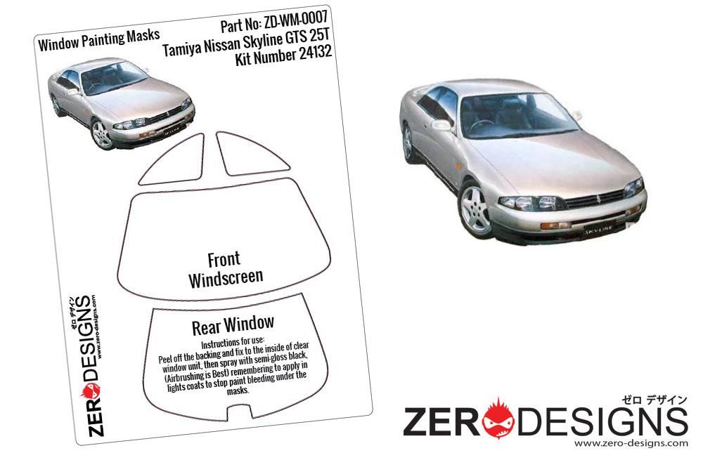 ZERO Design ZD-WM-0007 Nissan Skyline GTS 25T Window Painting Masks (Tamiya)