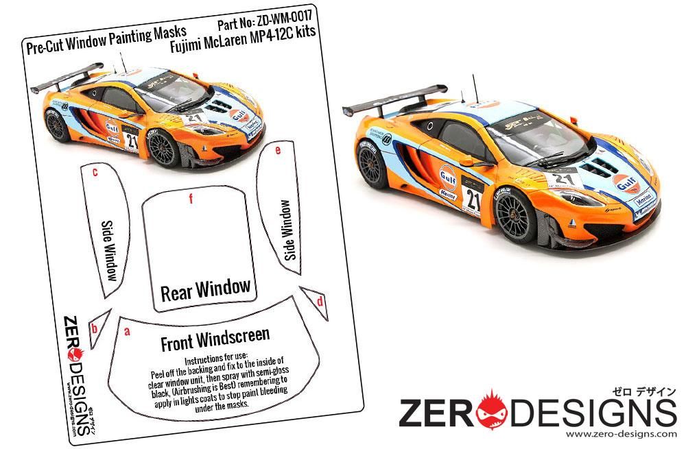 ZERO Design ZD-WM-0017 McLaren MP4-12C GT3 Window Painting Masks (Fujimi)
