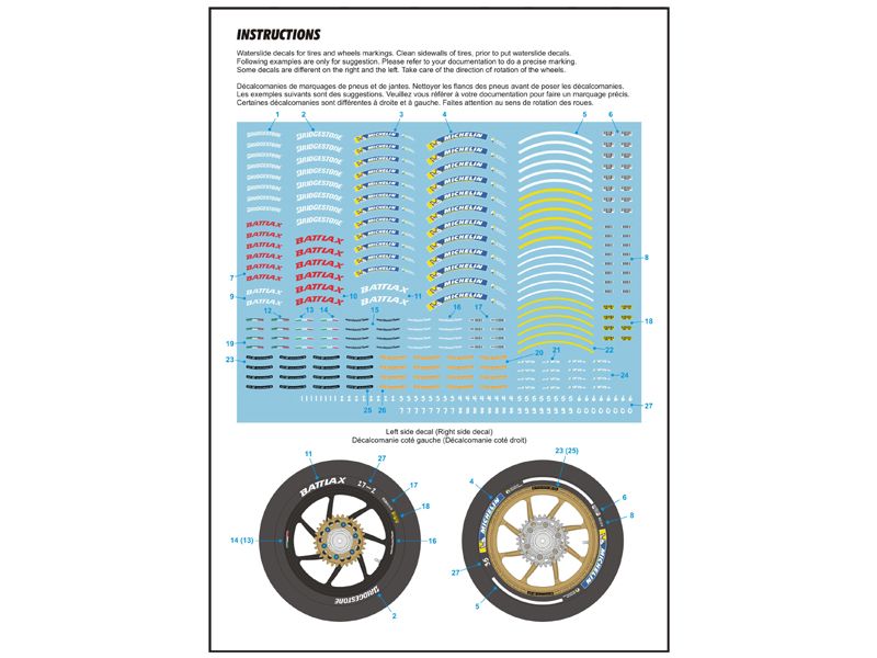 Blue Stuff 12-013 MOTO GP Tire & Wheels markings