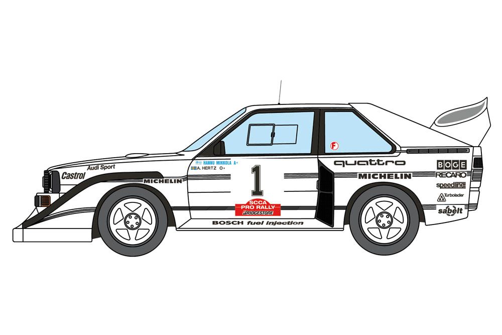 Decalcas DCL-DEC019 Audi Quattro Sport S1 Audi Sport Team - Toyota Olympus Rally 1985