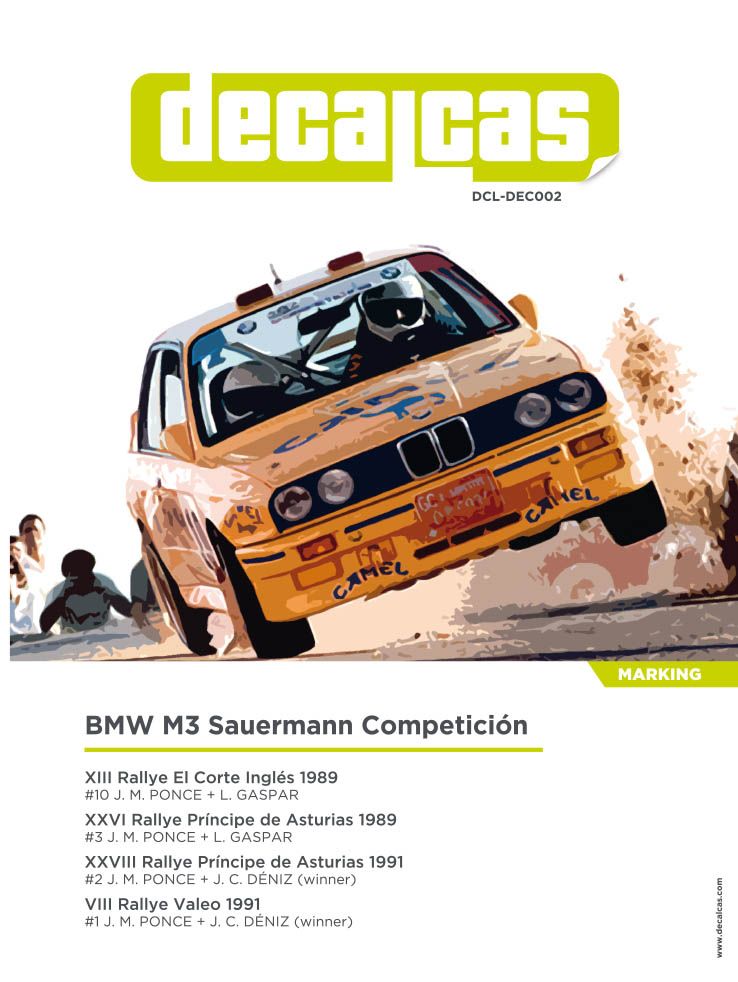 Decalcas DEC002 BMW M3 E30 Sauermann Competicion