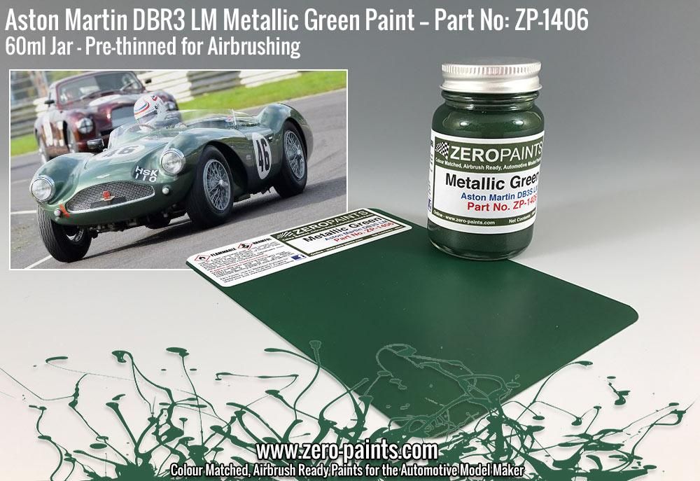 ZERO Paint ZP-1406 Aston Martin DBR3S LM Metallic Green Paint ZERO Paint ZP-1406 Aston Martin DBR3S LM Metallic Green Paint