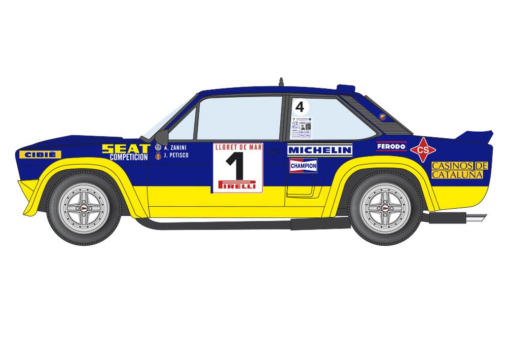Decalcas DCL-DEC025 Fiat 131 Abarth - 27 Rally Costa Brava 1979 # 1 - Antonio Zanini + Juan José Petisco